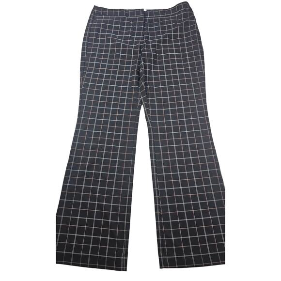 Nanette Lepore very black plaid statement trousers pants EUC s14 career casual - Picture 1 of 9